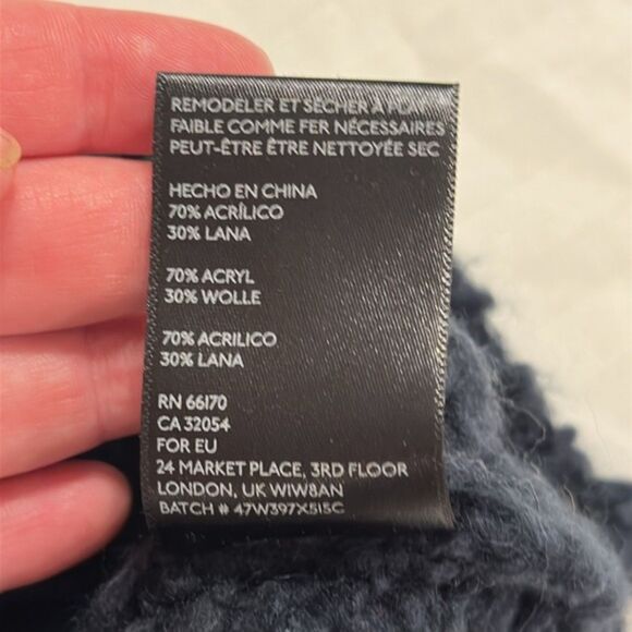 BDG Urban Outfitters Open Knit Wool Sweater Hooded Medium Boho Beachy Coast - Picture 8 of 10